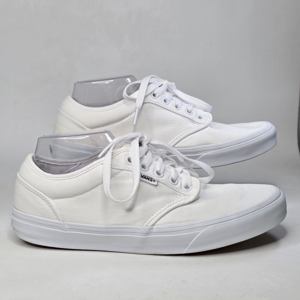 Vans Atwood Skate Shoes Men's Size 9 White Canvas Low Top Sneakers 751505